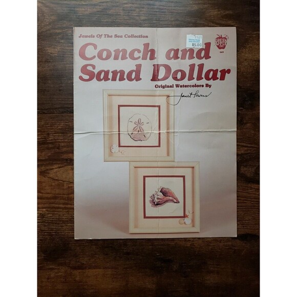 Seaside Cross Stitch Pattern Lot 4 Ray Davenport Shell Sand Dollar Beach Ocean - Picture 10 of 11